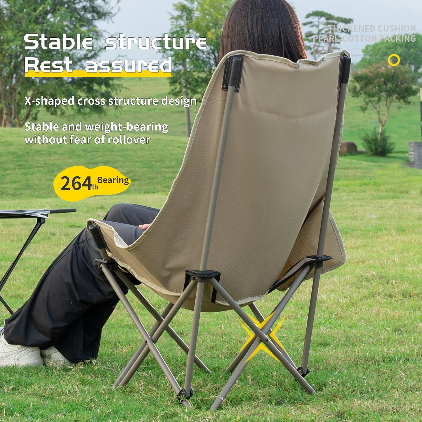 Whitsunday Compact Outdoor Chair-Khaki