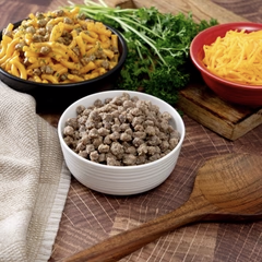 Simple Kitchen FD Seasoned Beef Patty Crumbles - 22 Serving Can
