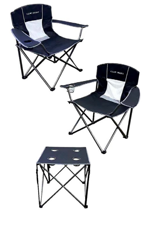 Big Boy Chairs and Table Combo BLACK – Rivers Bend Outdoors
