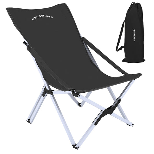 Whitsunday Outdoor Folding Butterfly Chair-Black