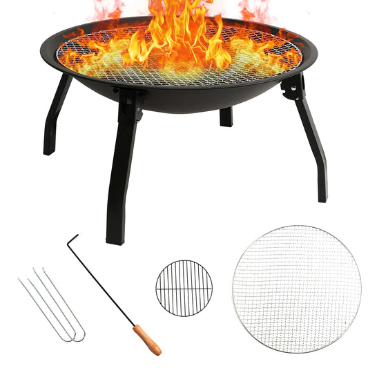 Whitsunday Campfire Burn Pit with Cooking Grate