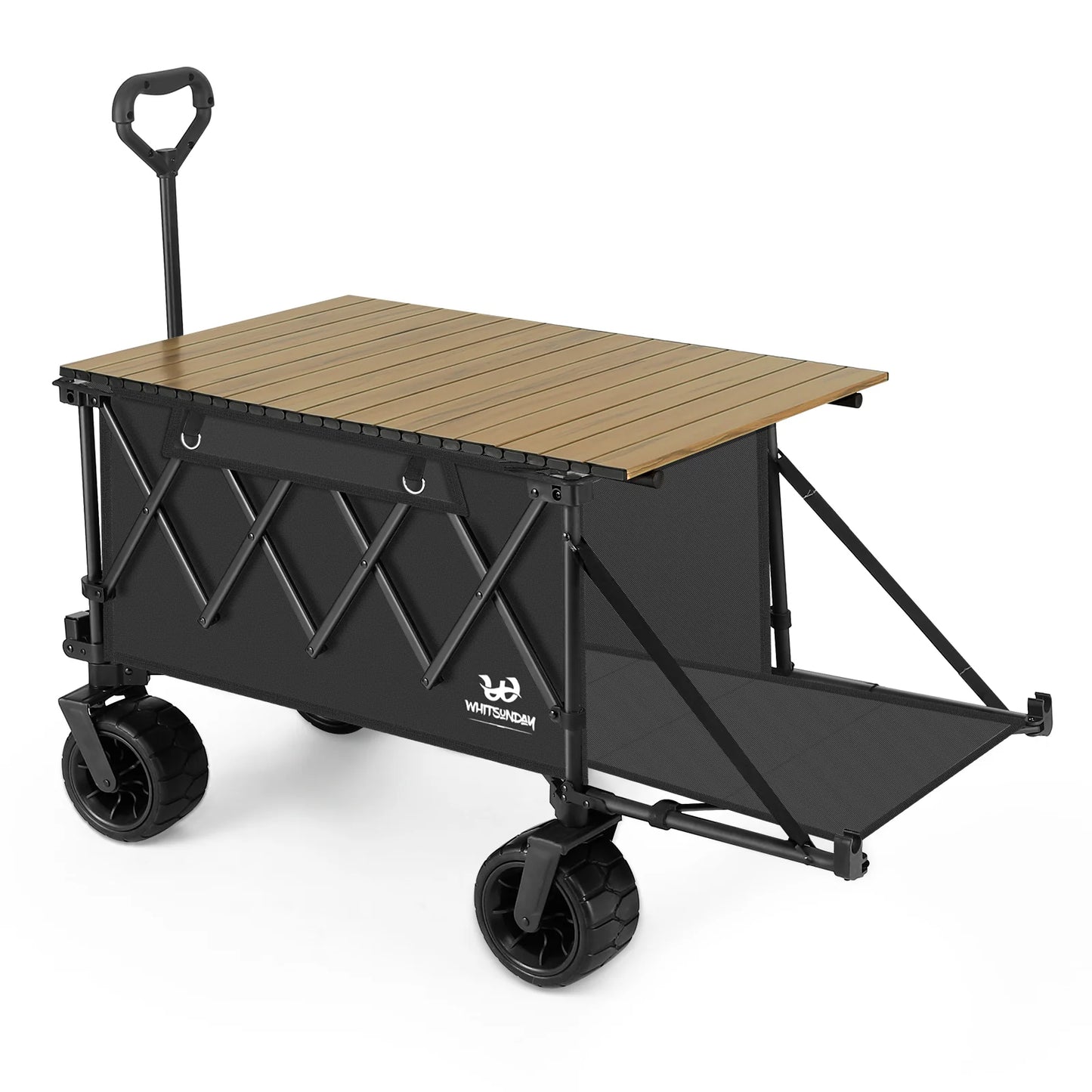 Heavy Duty Collapsible Wagon with removable Table-Black