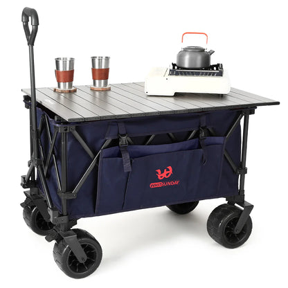 Moko Compact Outdoor Folding collapsible Wagon cart-Blue