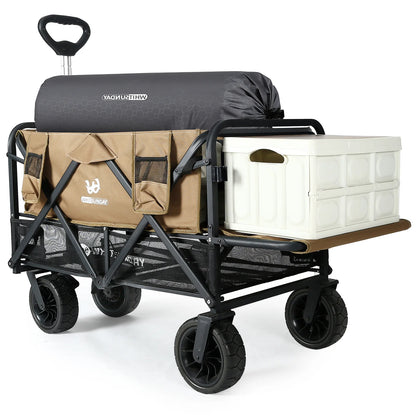 Collapsible Double Decker Wagon-Brown