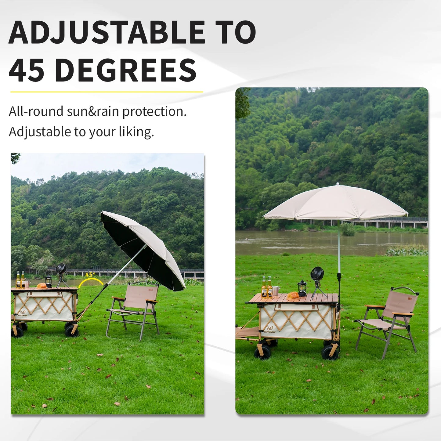 Adjustable Umbrella for outdoor Wagons