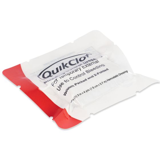 QuikClot Bleeding Control Z-fold Dressing - 3 in. x 4 yd Z-Fold