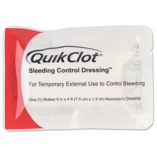 QuikClot Bleeding Control Roll Dressing - 3 in. x 4 ft Roll