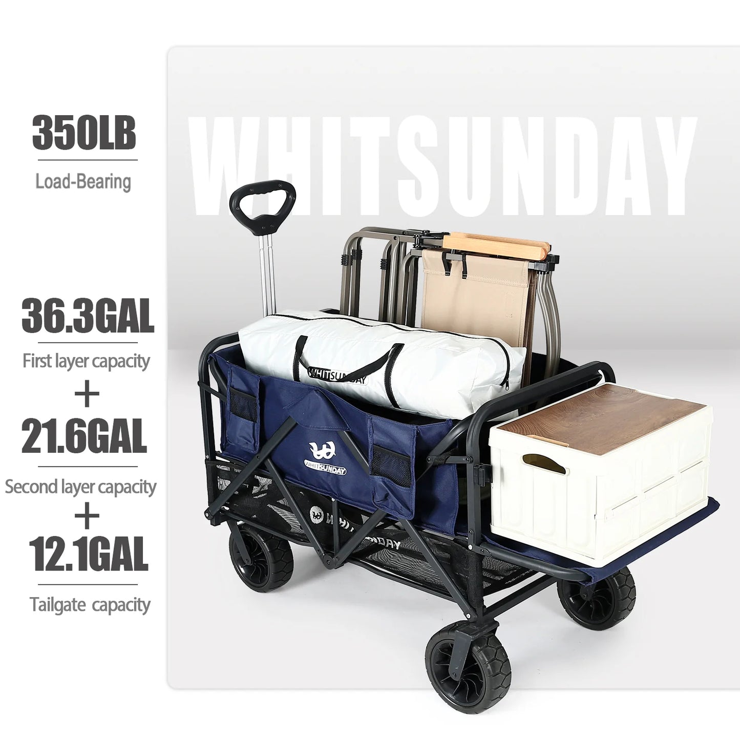 Collapsible Double Decker Wagon-Blue