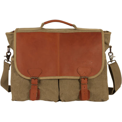 Academic Portfolio Briefcase - Olive Brown