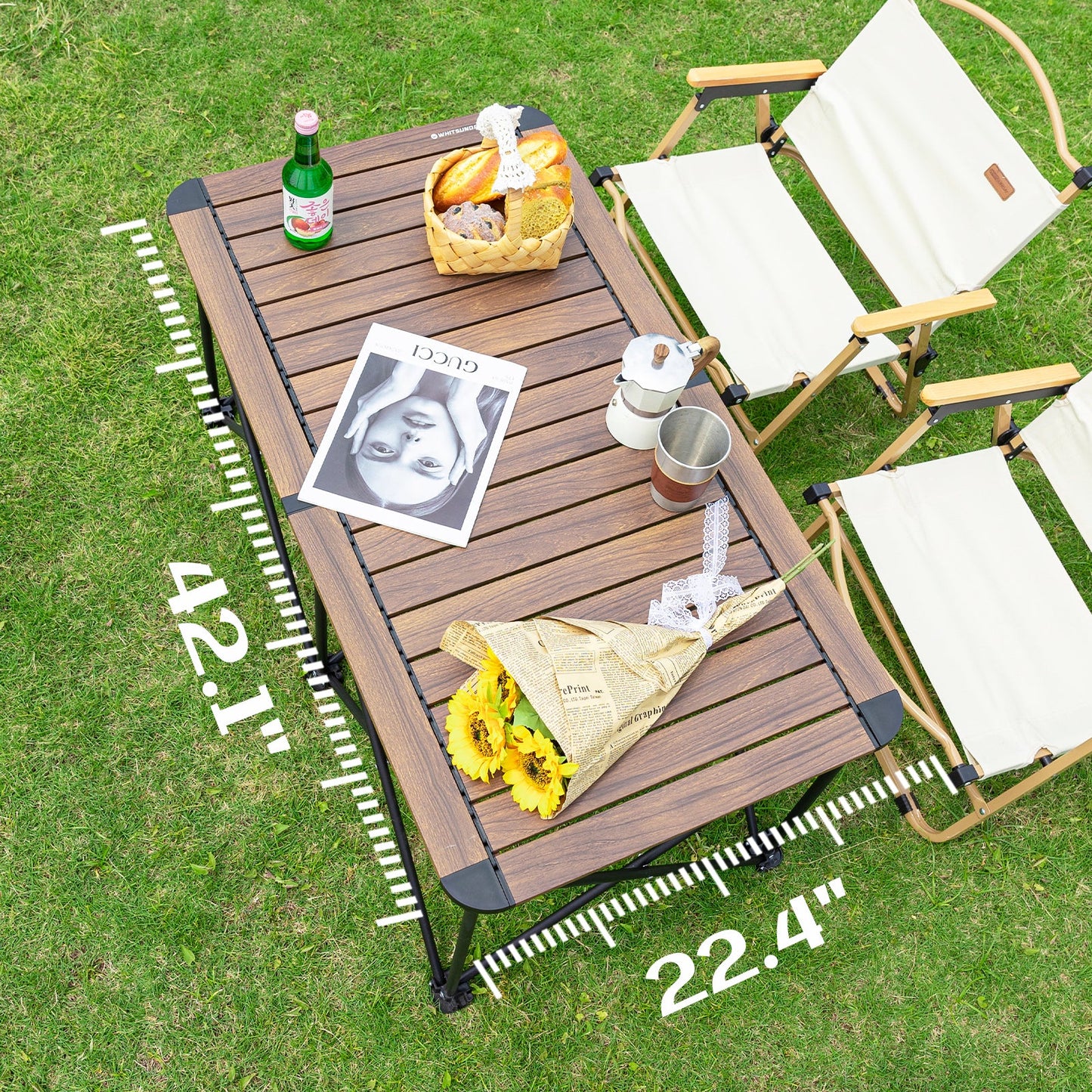 Outdoor Heavy-Duty Portable Folding Dinner Table