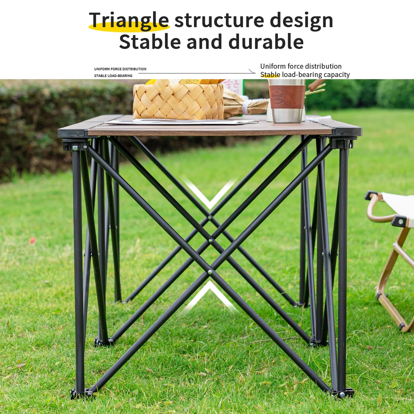 Outdoor Heavy-Duty Portable Folding Dinner Table