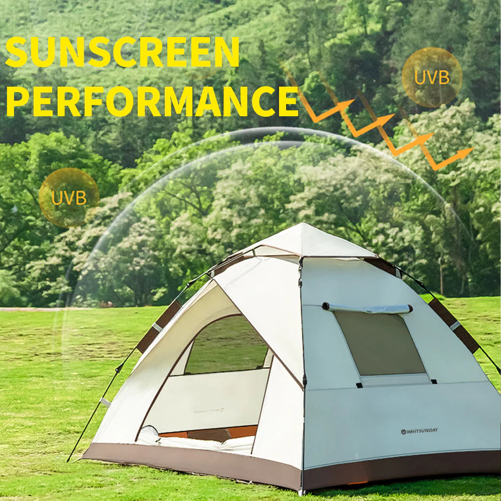 Pop Up Camping Tent for 1-2 Person-Cream