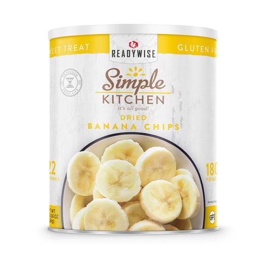 Simple Kitchen Bananas Chips - 22 Serving Can