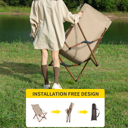 Whitsunday Outdoor Folding Butterfly Chair-Green