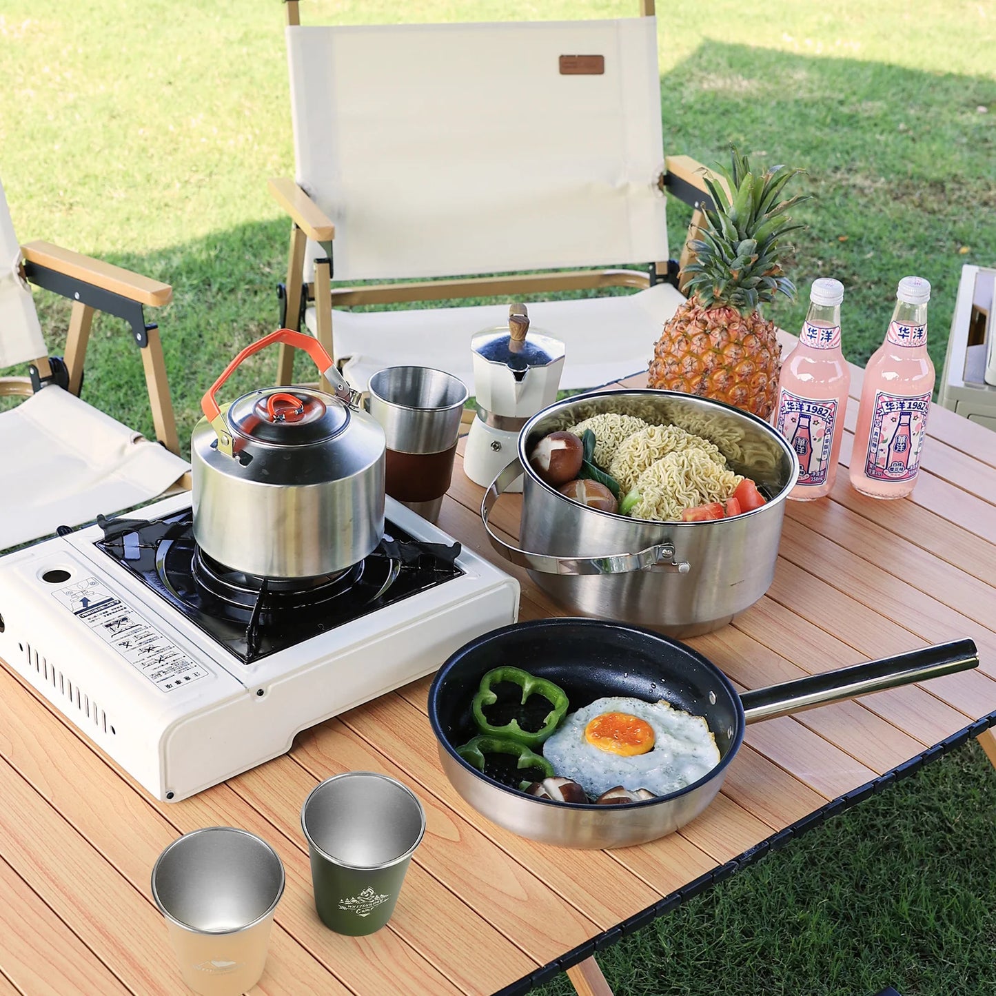 Outdoor Stainless Steel Cookware Set