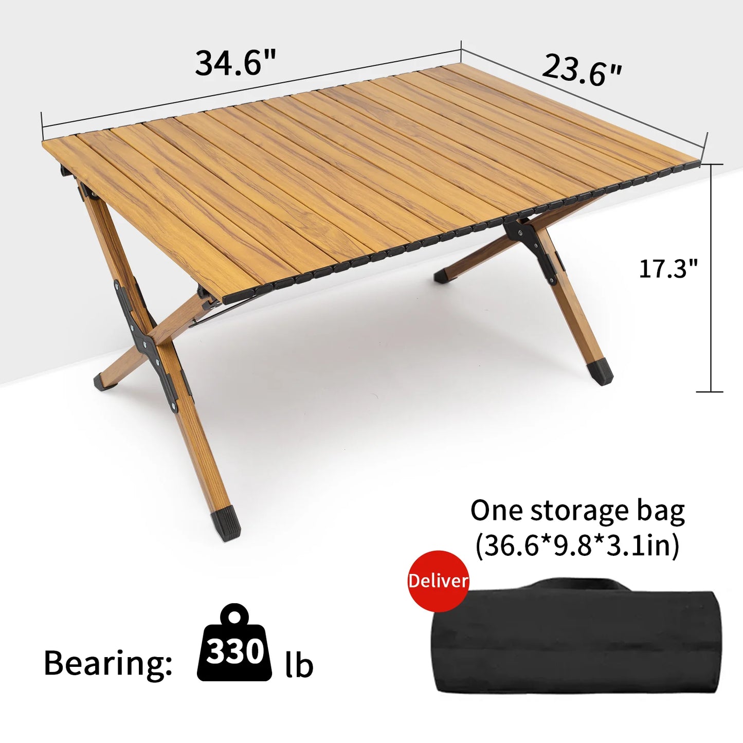 Folding Aluminum Roll-Up Table