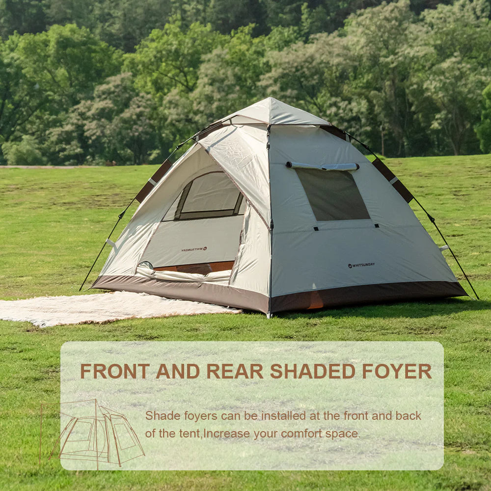 Pop Up Camping Tent for 1-2 Person-Cream