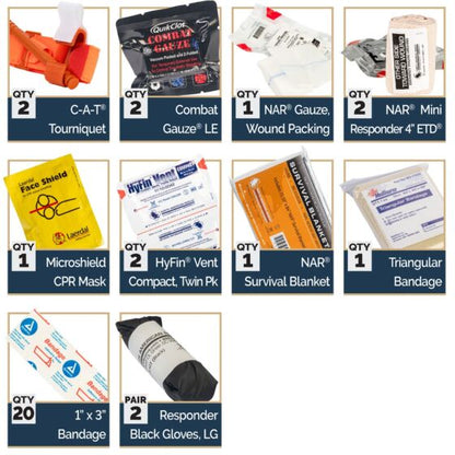 Basic Headrest IFAK Kit W/ Combat Gauze