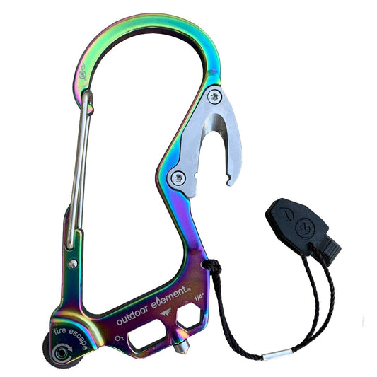 Aurora Multicolor Fire Escape Multitool Carabiner