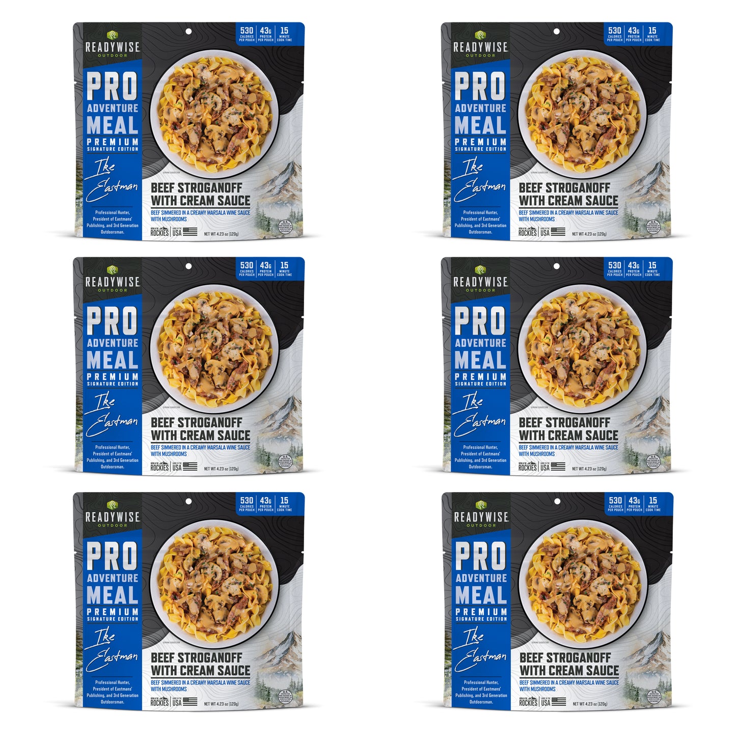 Beef Stroganoff with Mushroom Cream Sauce 6 CT ReadyWise Pro Adventure Meal