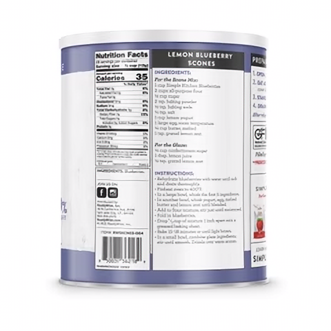 Simple Kitchen FD Whole Blueberries - 28 Serving Can