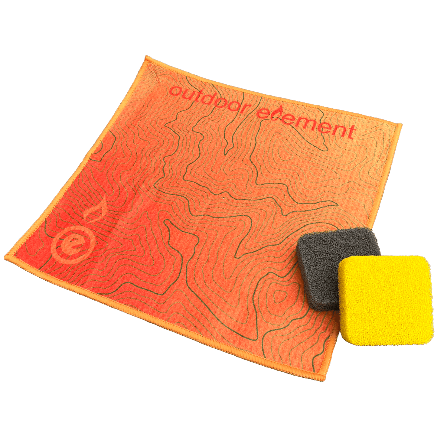 Camp kitchen towel and sponges