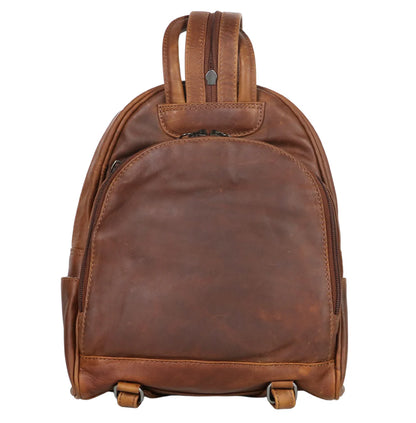 Concealed Carry RFID Daisy Leather Backpack