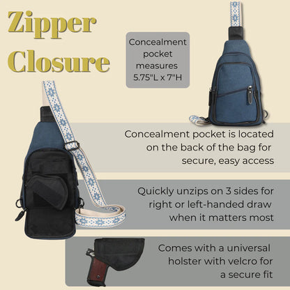 Concealed Carry Indie Canvas Sling