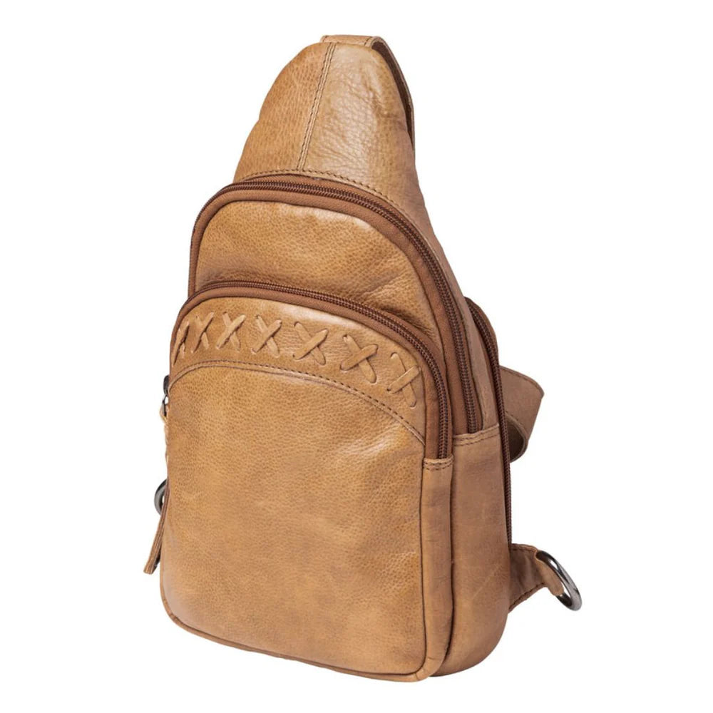 Concealed Carry Unisex Taylor Sling Leather Backpack