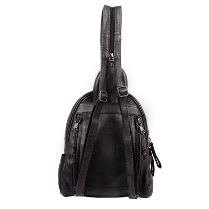 Concealed Carry RFID Daisy Leather Backpack