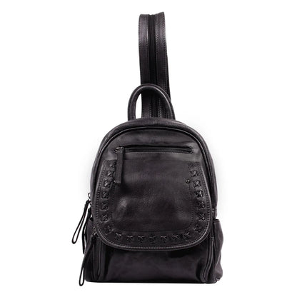 Concealed Carry RFID Daisy Leather Backpack