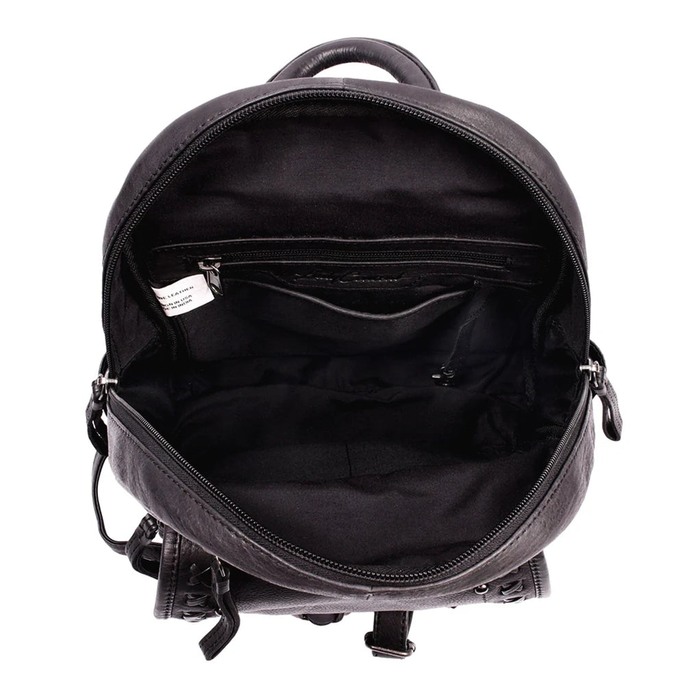 Concealed Carry RFID Daisy Leather Backpack