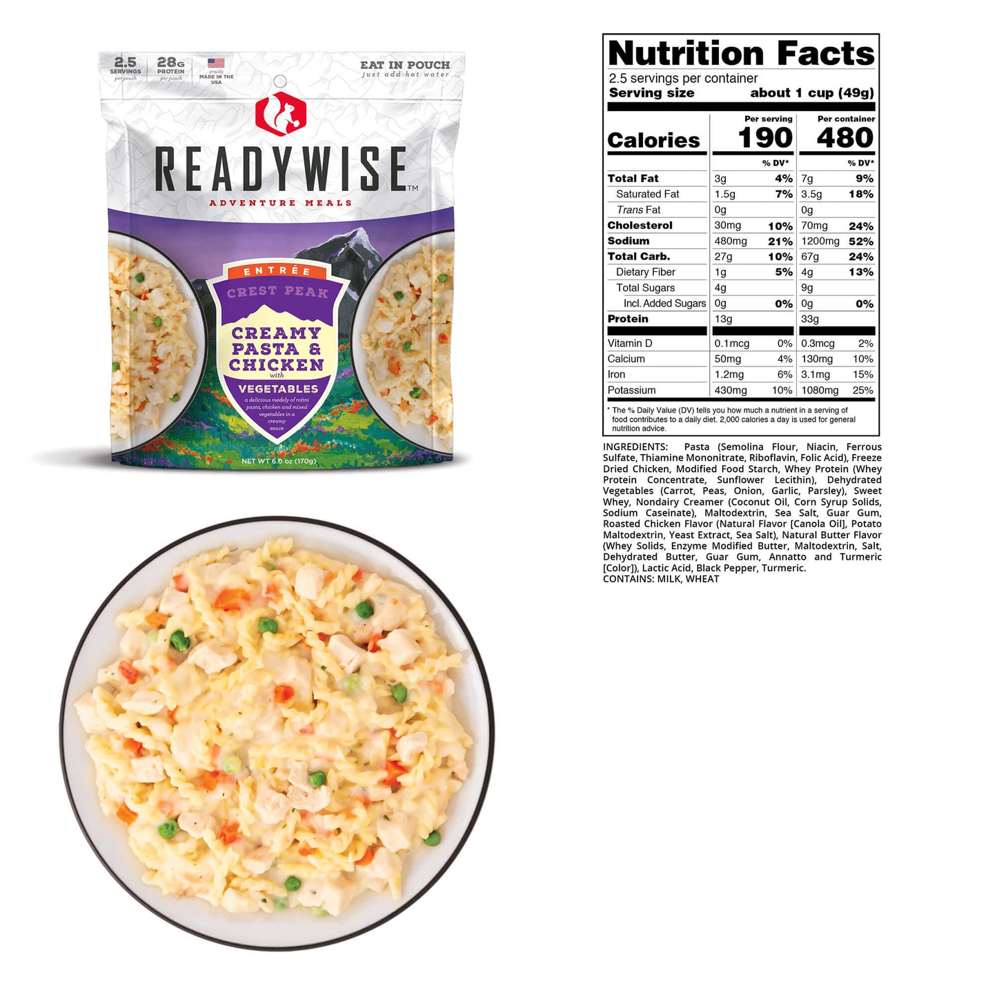 Crest Peak Creamy Pasta & Chicken 6CT Case