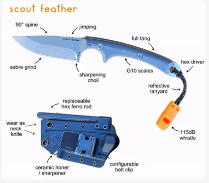 Scout Feather Adventure Survival Knife