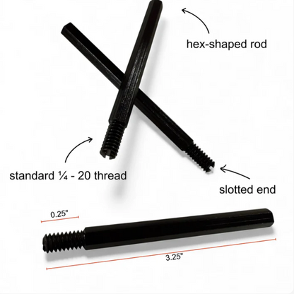 Hex Fire-Steel Replacement 3pk Ferro Rods for Scout, Flicker & Slicer Feather Knives