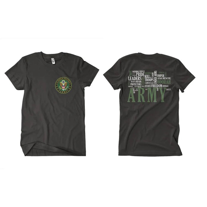 Army Words Two-Sided T-Shirt