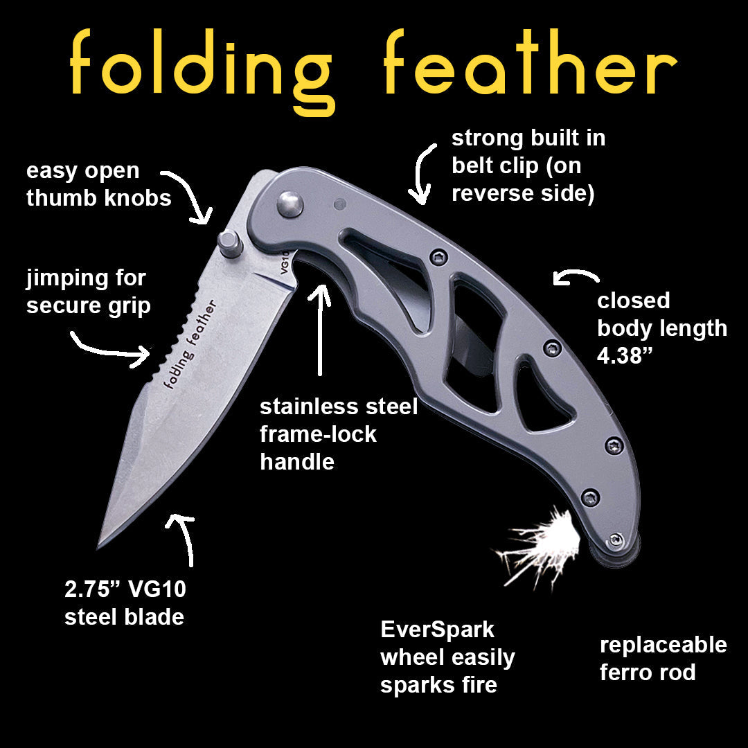 Folding Feather EDC Pocketknife